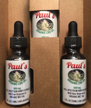 1200 mg 3 Pack CBD Full-Spectrum Hemp Extract with Raw Terpenes in Organic MCT Oil (1 fl. oz bottles)